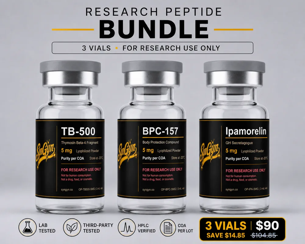 BPC-157 + TB-500 + Ipamorelin — 3 vial bundle