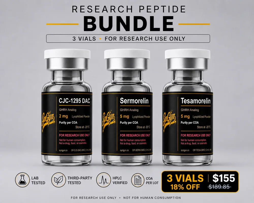 CJC-1295 DAC + Sermorelin + Tesamorelin — 3 vial bundle