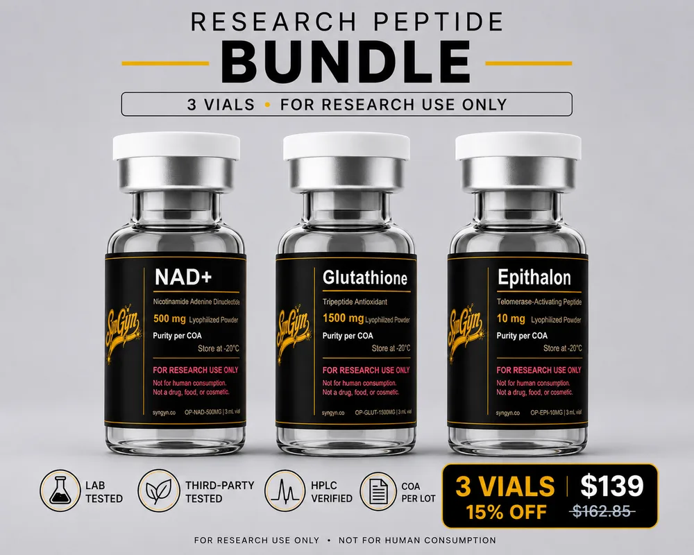 NAD+ + Glutathione + Epithalon — 3 vial bundle